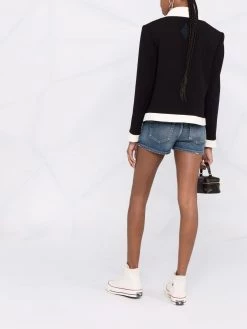 Saint Laurent stonewashed denim shorts