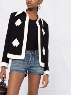 Saint Laurent stonewashed denim shorts