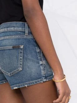 Saint Laurent stonewashed denim shorts