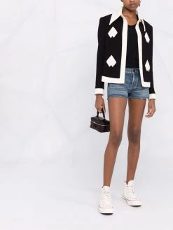 Saint Laurent stonewashed denim shorts