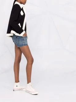 Saint Laurent stonewashed denim shorts