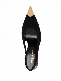 Saint Laurent Vesper 90mm bouclé pumps