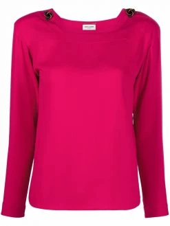 Saint Laurent square-neck blouse