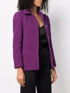 Saint Laurent button-up tweed jacket