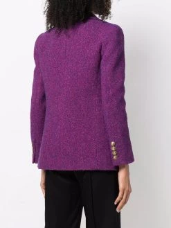 Saint Laurent button-up tweed jacket