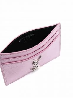 Saint Laurent monogram logo leather cardholder