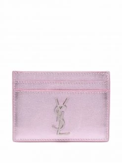 Saint Laurent monogram logo leather cardholder