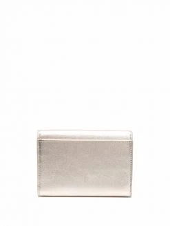 Saint Laurent logo-plaque leather wallet