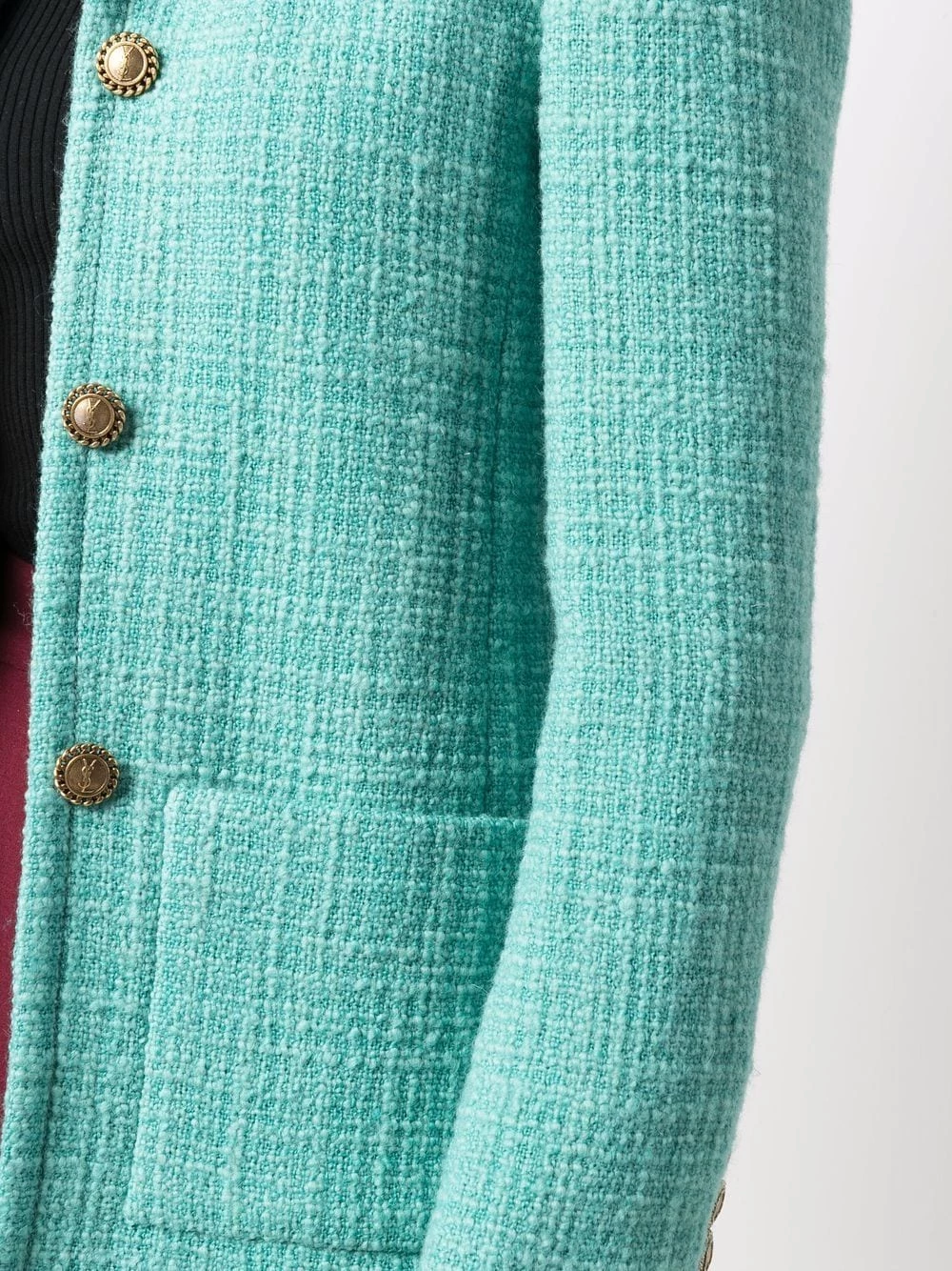 Saint Laurent button-up tweed jacket