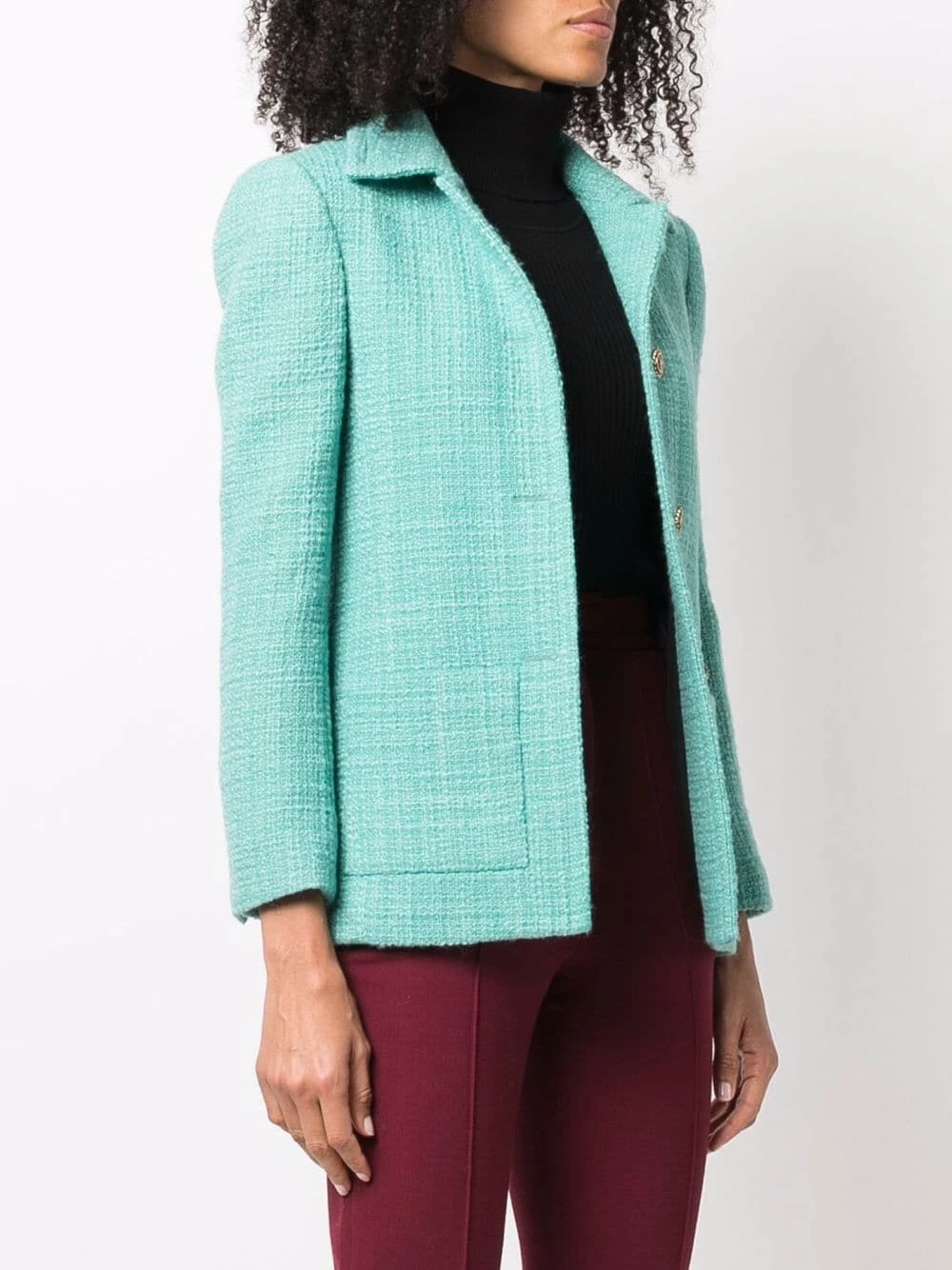 Saint Laurent button-up tweed jacket