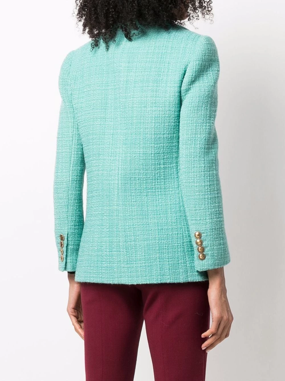 Saint Laurent button-up tweed jacket