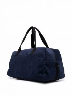 Saint Laurent logo-embroidered corduroy holdall