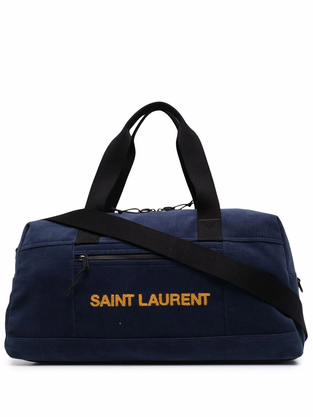 Saint Laurent logo-embroidered corduroy holdall