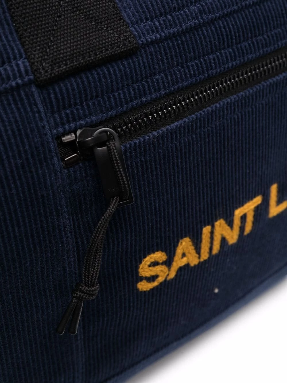 Saint Laurent logo-embroidered corduroy holdall