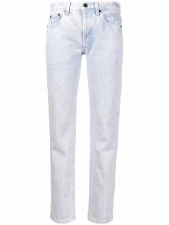 Saint Laurent bleached cropped jeans