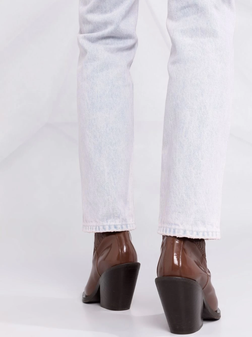 Saint Laurent bleached cropped jeans