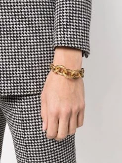 Saint Laurent chain link brass bracelet