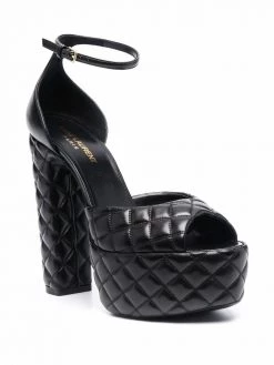 Saint Laurent quilted-effect sandals