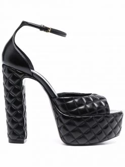 Saint Laurent quilted-effect sandals