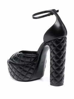 Saint Laurent quilted-effect sandals