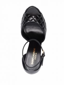 Saint Laurent quilted-effect sandals