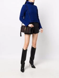 Saint Laurent Lou wool-leather camera bag