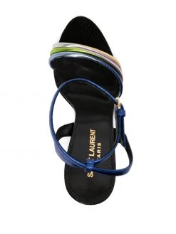 Saint Laurent metallic-strap stiletto sandals