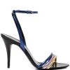 Saint Laurent metallic-strap stiletto sandals