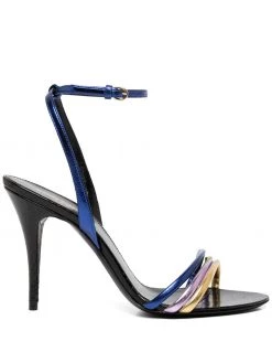 Saint Laurent metallic-strap stiletto sandals