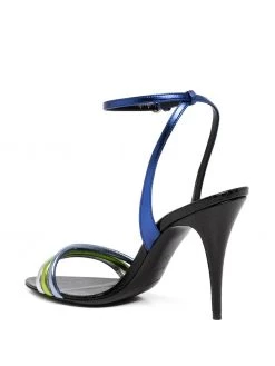 Saint Laurent metallic-strap stiletto sandals