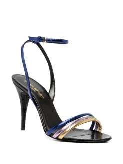 Saint Laurent metallic-strap stiletto sandals