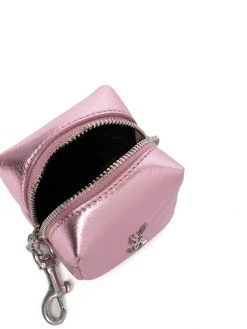 Saint Laurent metallic leather cubed purse