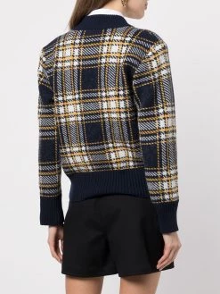 Saint Laurent tartan knit cardigan