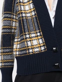 Saint Laurent tartan knit cardigan