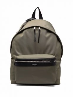 Saint Laurent logo-plaque backpack